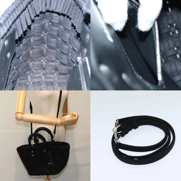 BALENCIAGA Bistro Hand Bag Canvas 2way Black 671342 Auth bs15695V - Picture 15 of 16